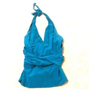 Bebe teal halter top size S